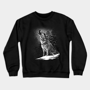 Wolf Wild Life Design Crewneck Sweatshirt